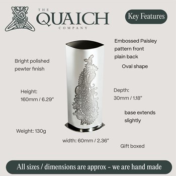 Paisley Pewter Budvase