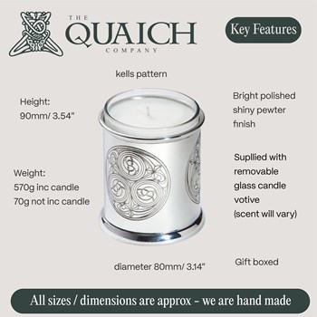 Kells Pewter Candle Votive