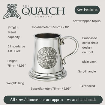 Celtic Circle Pewter Baby Mug
