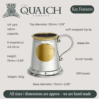 Celtic Gold Pewter And Brass Baby Mug