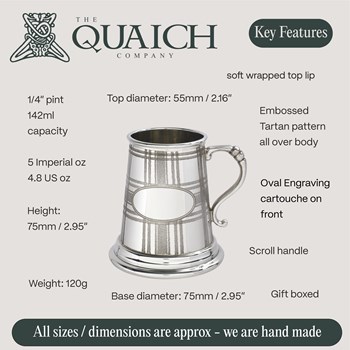 Tartan Pewter Baby Mug