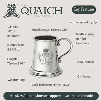 Thistle Stamp Pewter Baby Mug Thistle Stamp Pewter Baby Mug