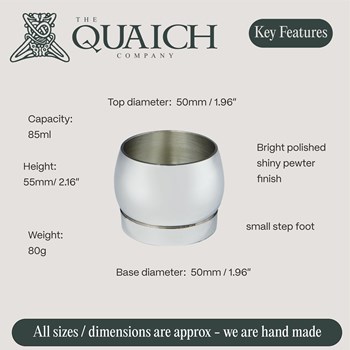 Plain Pewter Whisky Tot Plain Pewter Whisky Tot