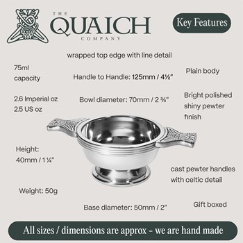 Pewter Small Quaich Pewter Small Quaich