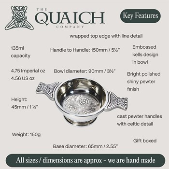Kells Pewter Small Quaich