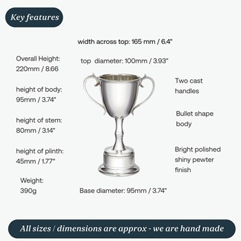 Medium Pewter Bullet Trophy