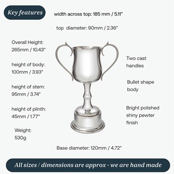 Large Georgian Pewter Trophy Large Georgian Pewter Trophy