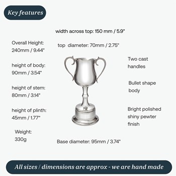 Medium Georgian Pewter Trophy