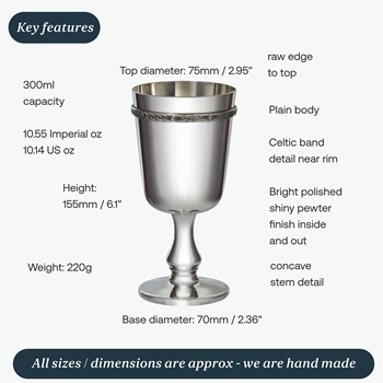 Pewter Celtic Band Goblet