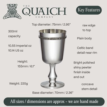 Celtic Band Pewter Goblet