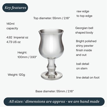 Tiny Georgian Pewter Goblet