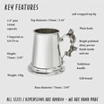 Teddy Bear Handle Pewter Quarter Pint Baby Mug