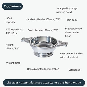 Standard Pewter Quaich