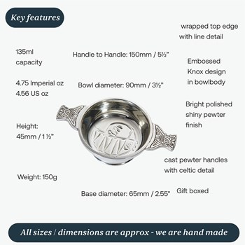 Knox Standard Pewter Quaich