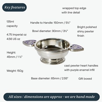 Standard Purple Heart Of The Highlands Quaich