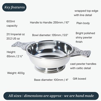 Large Plus Pewter Quaich Large Plus Pewter Quaich