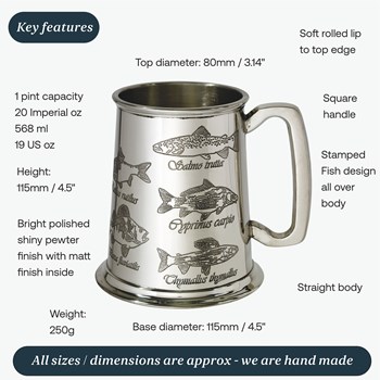 Fish One Pint Pewter Tankard