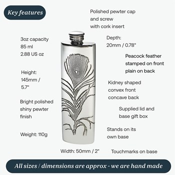 3oz Peacock Purse Flask 3oz Peacock Purse Flask