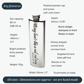 O My Luv Burns Rose Purse Flask O My Luv Burns Rose Purse Flask