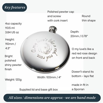 Red Red Rose Sporran Flask