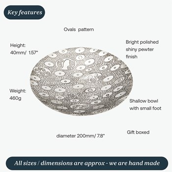 Ovals Pewter Bowl