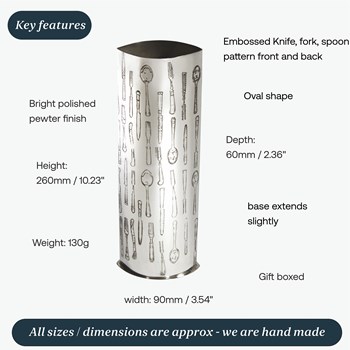 Knife Fork Spoon pewter  Vase Knife Fork Spoon pewter  Vase