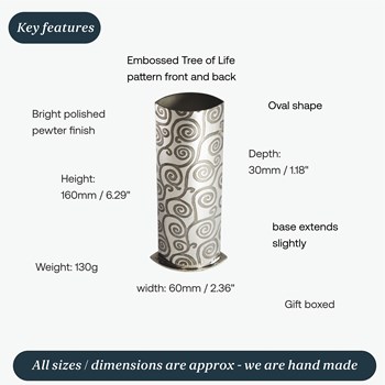 Tree Of Life Pewter Budvase Tree Of Life Pewter Budvase