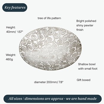 Tree Of Life Pewter Bowl
