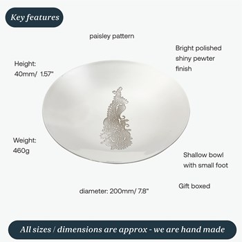 Paisley Pewter Bowl