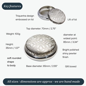 Triquetra Pewter Trinket Box