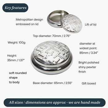Metropolitan Pewter Trinket Box