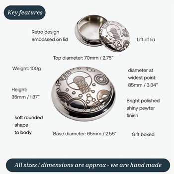 Retro Pewter Trinket Box