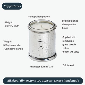 Metropolitan Pewter Candle Votive