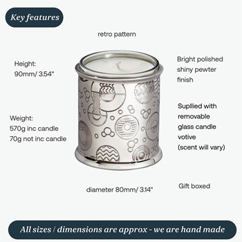 Retro Pewter Candle Votive