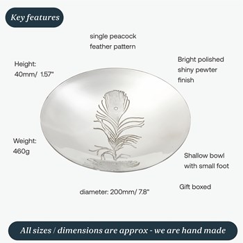 Peacock Pewter  Bowl Peacock Pewter  Bowl