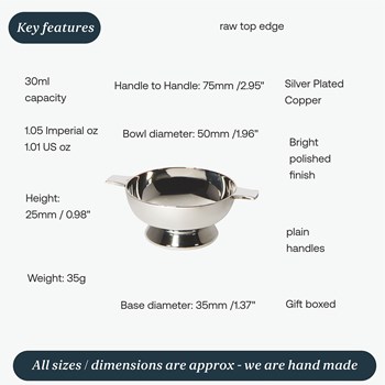 2" Plain Silver Plated Quaich