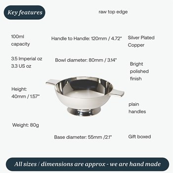 3" Celtic Silver Plated Quaich