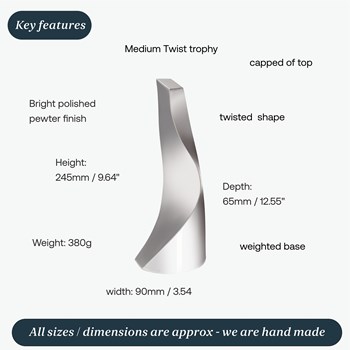 Medium twist Trophy By Catherine Tutt