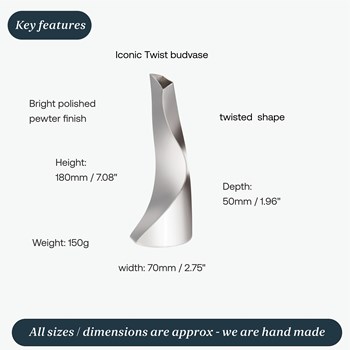 Small Twist Pewter Vase By Catherine Tutt Small Twist Pewter Vase By Catherine Tutt