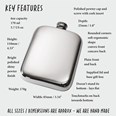 6oz Plain Pewter Pocket Flask