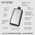 3oz Hammered Pewter Pocket Flask