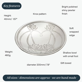 Knox Pewter Shallow Bowl