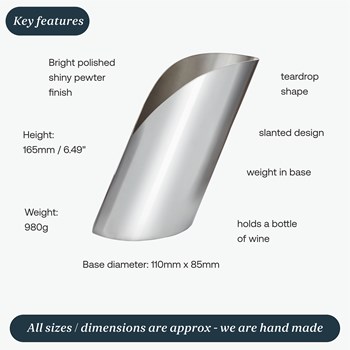 Pewter Envelop Wine Bottle Holder