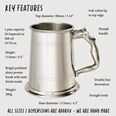 Nymph Handle One Pint Pewter Tankard