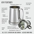Shilling One Pint Pewter Tankard Glass Base Shilling One Pint Pewter Tankard Glass Base