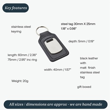 Leather And Stainless Steel Keyring