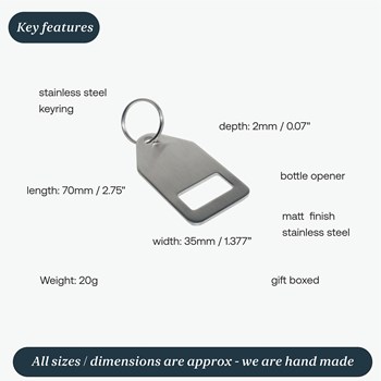 Stainless Steel Bottle Opener Keyring Stainless Steel Bottle Opener Keyring