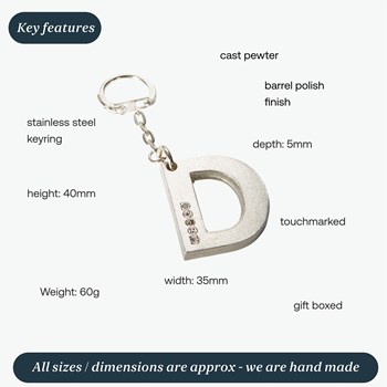 Initial D Touchmarked Pewter Keyring Initial D Touchmarked Pewter Keyring