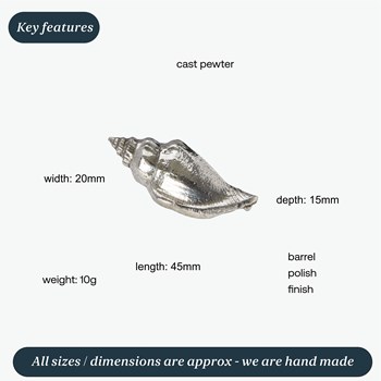 Cast Medium Sea Snail Ornament
