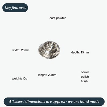 Cast Pewter Periwinkle Ornament Cast Pewter Periwinkle Ornament